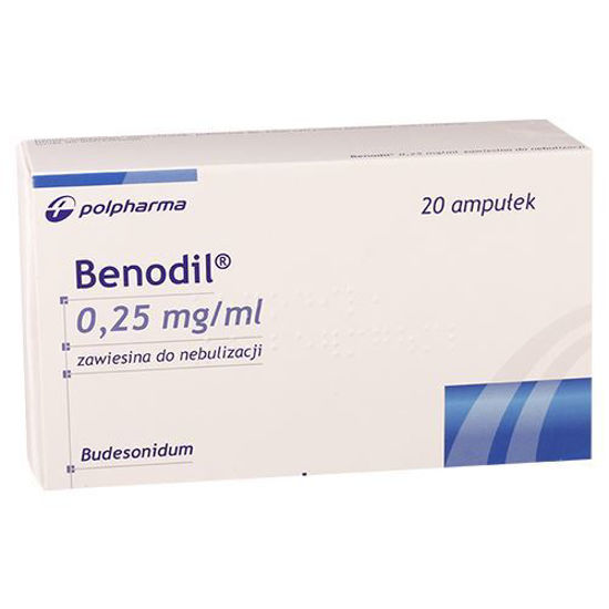 Бенодил суспензія для розпилення 0.25 мг/1 мл 2 мл №20